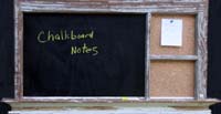 Chalkboard and Corkboard Window